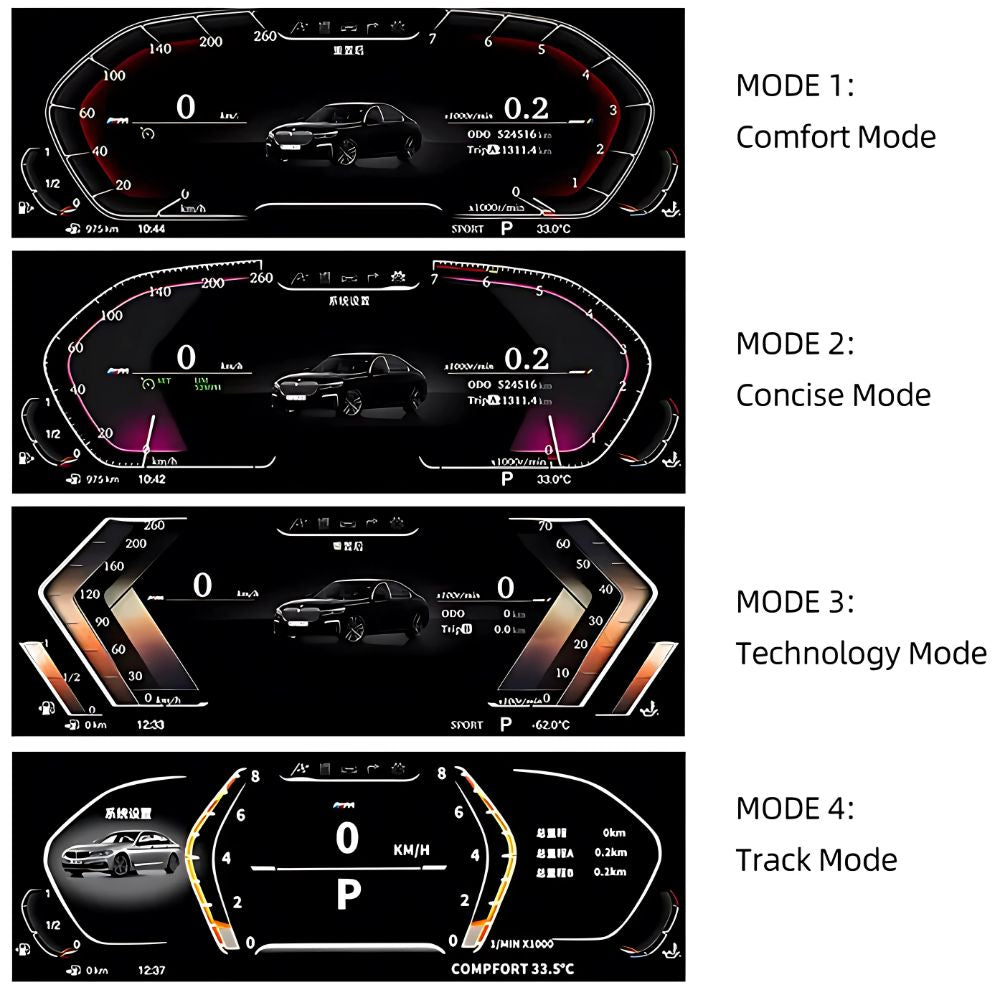 Digital speedometer for BMW X5 E70, E71
