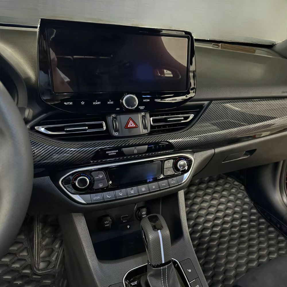 Armaturenbrett- und Lichtschalter Leiste in Carbon Style für Hyundai i30N (2017-2023)