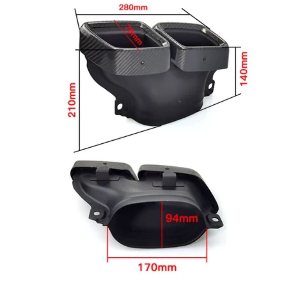 Carbon Auspuffblenden W205