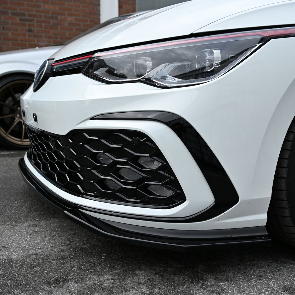 Kühlergrill Gitter Wabengrill Hochglanz Schwarz für Golf 8 GTI / Clubsport