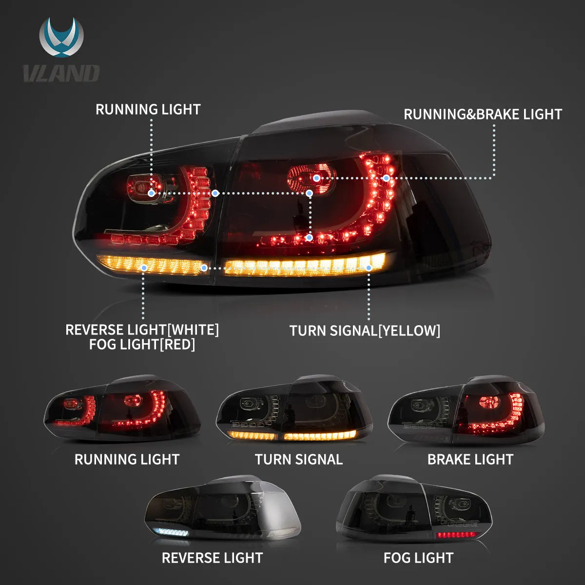 Luces traseras para Volkswagen Golf 6