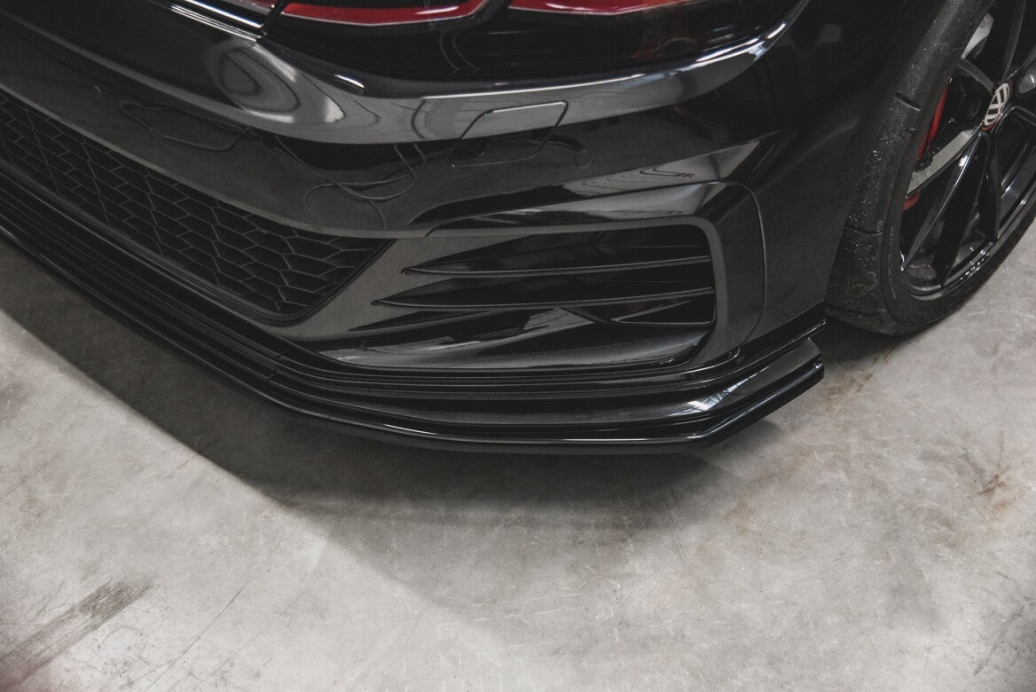Cup spoiler lip front attachment for VW Golf 7 GTI TCR by Maxton Design