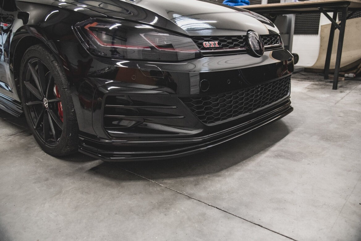 Cup spoiler lip front attachment for VW Golf 7 GTI TCR by Maxton Design