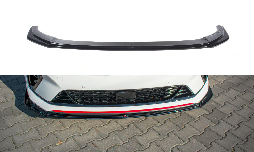 Cup Spoilerlippe Front Ansatz V.1 für Kia ProCeed GT Mk 3 schwarz Hochglanz von Maxton Design