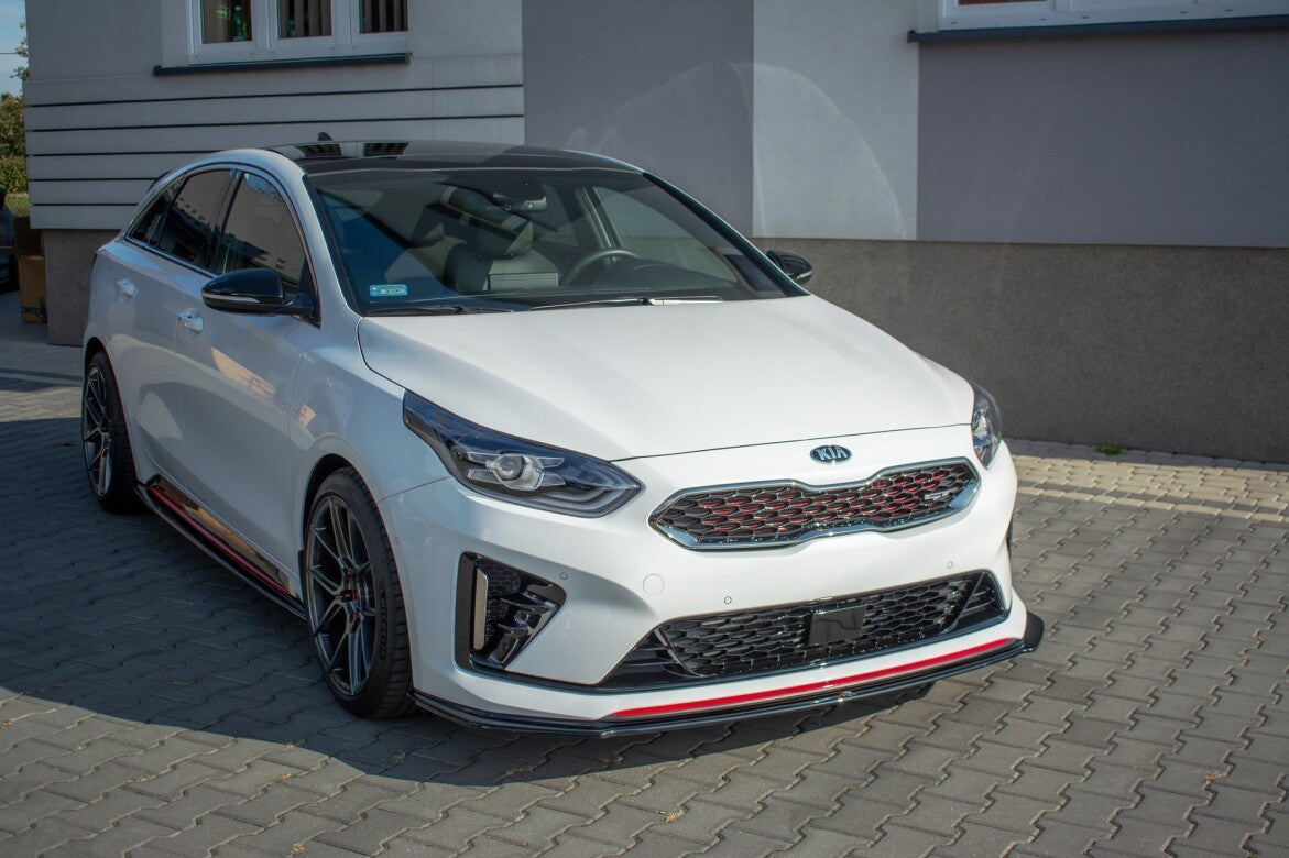 Cup Spoilerlippe Front Ansatz V.1 für Kia ProCeed GT Mk 3 schwarz Hochglanz von Maxton Design
