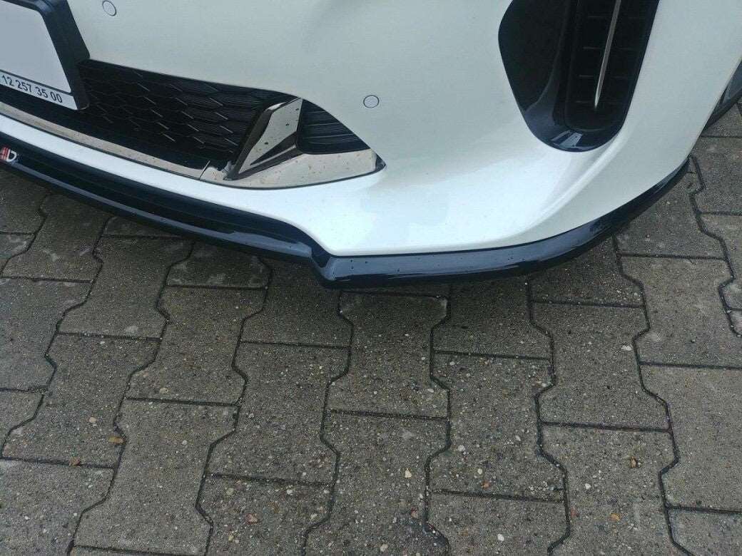 Cup Spoilerlippe Front Ansatz V.1 für KIA STINGER GT schwarz Hochglanz von Maxton Design