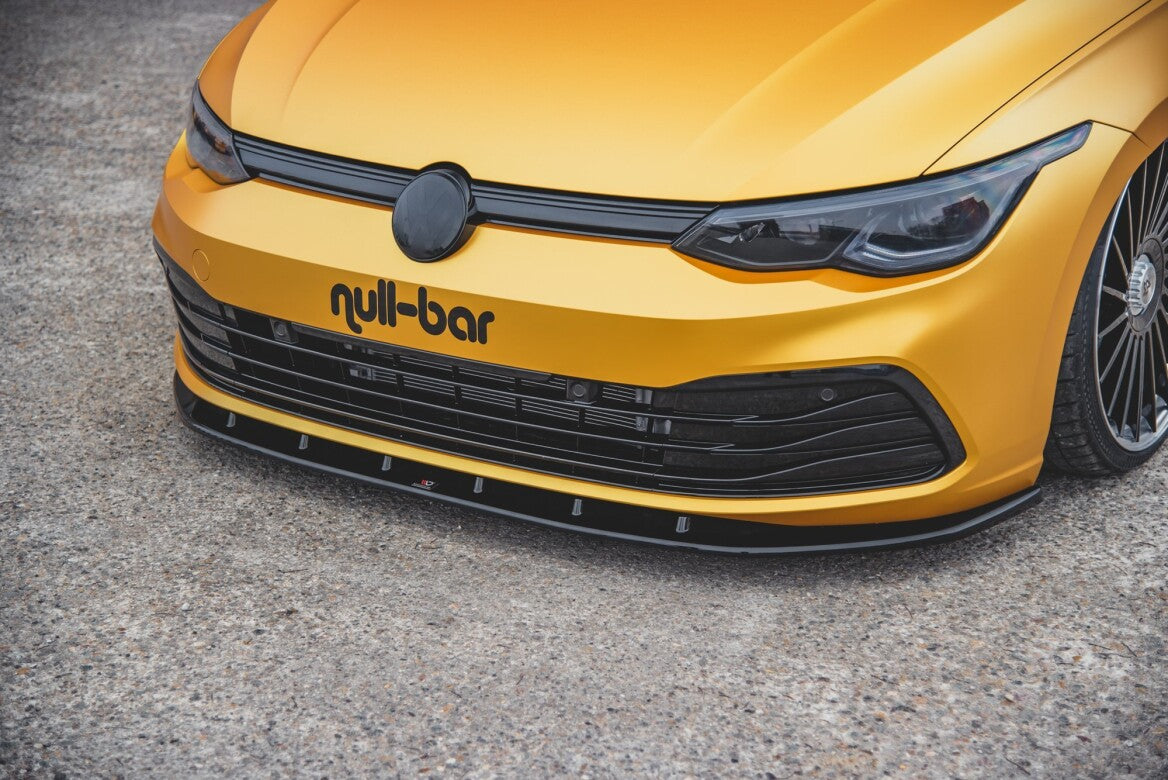 Cup Spoilerlippe Front Ansatz V.1 für VW Golf 8 schwarz Hochglanz von Maxton Design