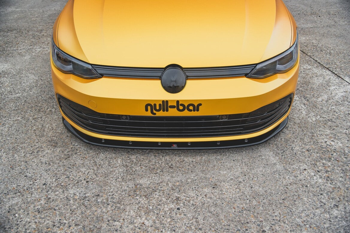 Cup Spoilerlippe Front Ansatz V.1 für VW Golf 8 schwarz Hochglanz von Maxton Design