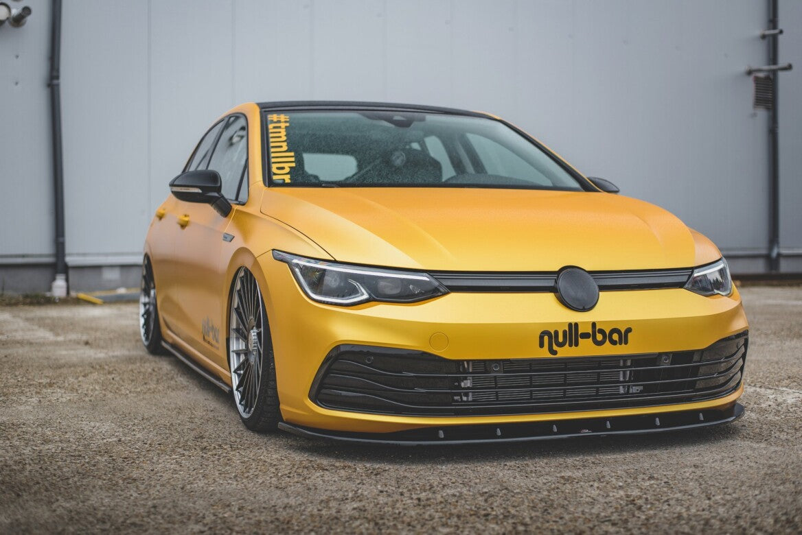 Cup Spoilerlippe Front Ansatz V.1 für VW Golf 8 schwarz Hochglanz von Maxton Design