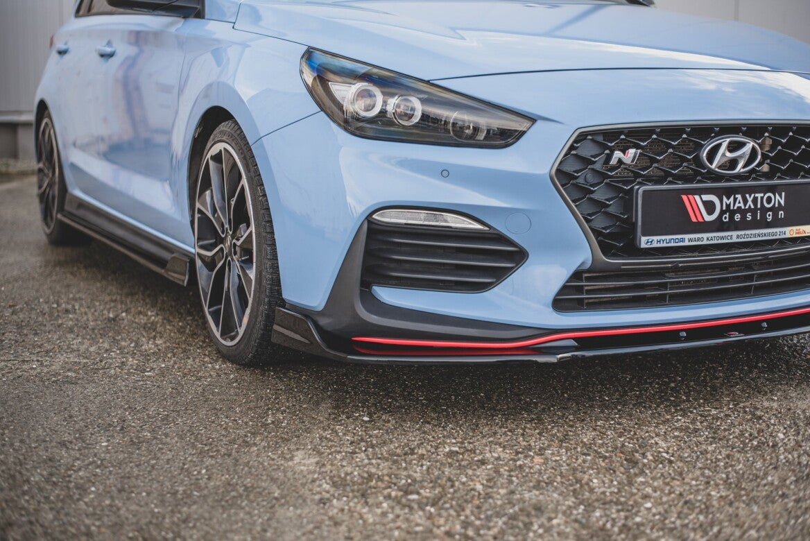 Cup Spoilerlippe Front Ansatz V.3 für Hyundai I30 N Mk3 Hatchback/ Fastback schwarz Hochglanz von Maxton Design