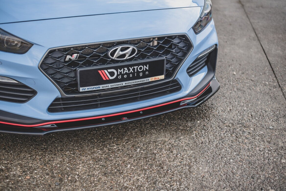 Cup Spoilerlippe Front Ansatz V.3 für Hyundai I30 N Mk3 Hatchback/ Fastback schwarz Hochglanz von Maxton Design