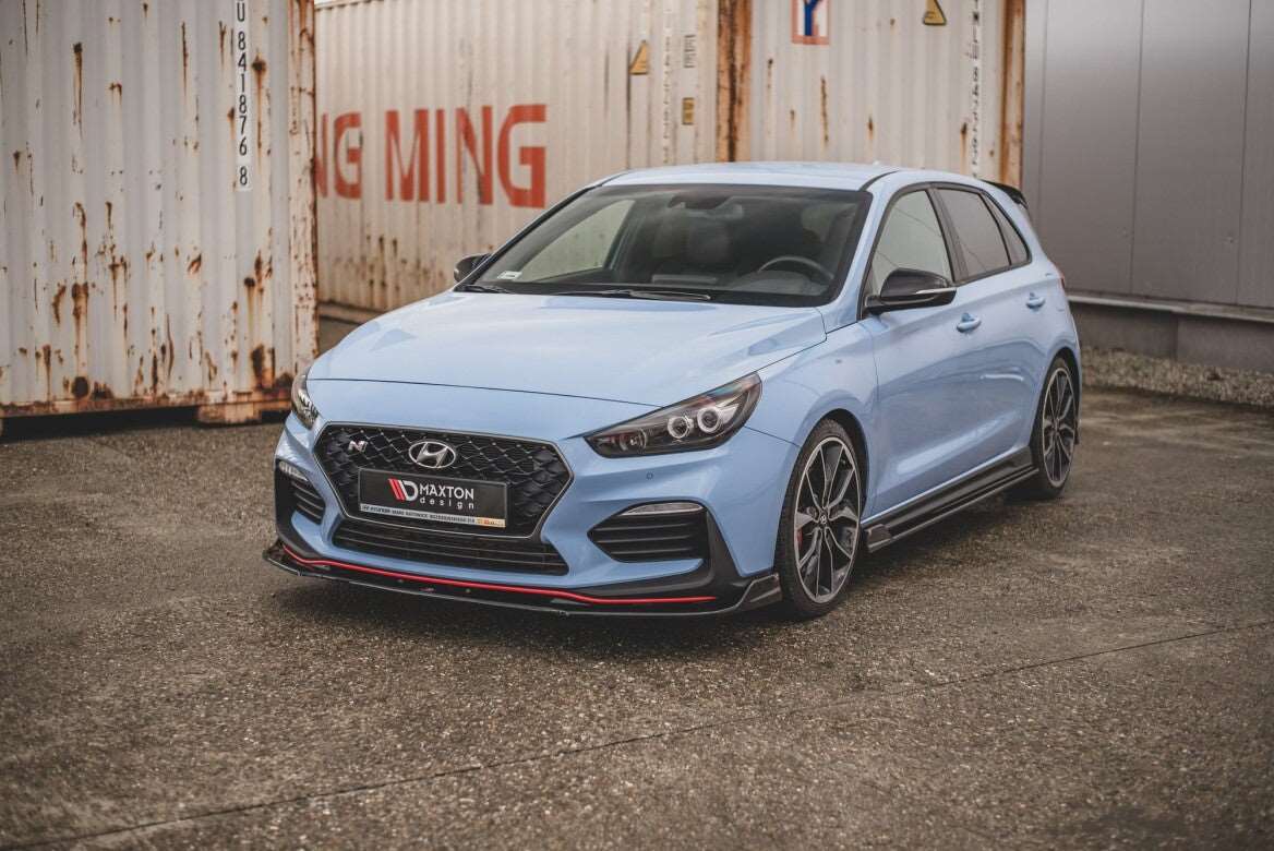 Cup Spoilerlippe Front Ansatz V.3 für Hyundai I30 N Mk3 Hatchback/ Fastback schwarz Hochglanz von Maxton Design