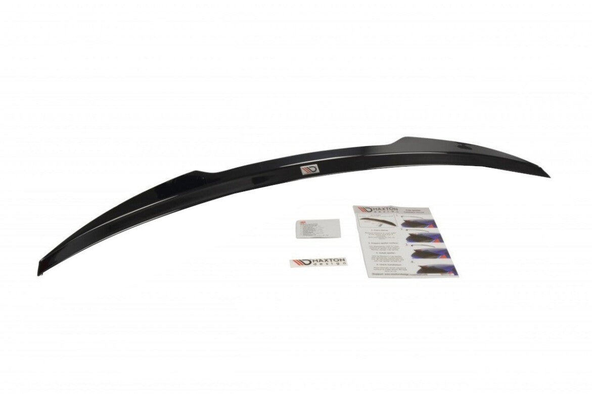 Heck Spoiler Aufsatz Abrisskante für BMW 3er E92 M Paket Schwarz Hochglanz von Maxton Design