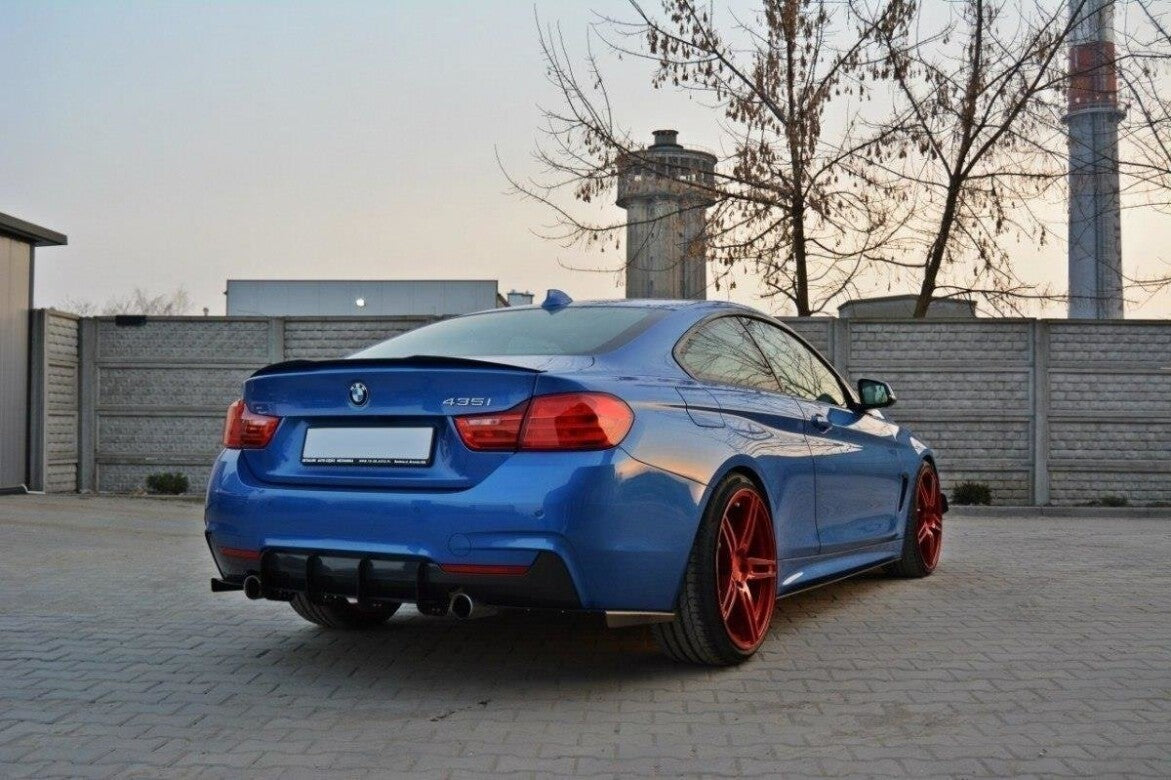 Rear spoiler attachment tear-off edge for BMW 4 Series F32 black high gloss by Maxton Design