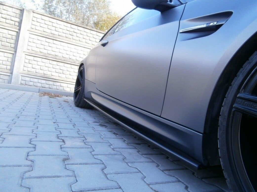 Side skirts cup strips for BMW M3 E92 / E93 black high gloss by Maxton Design