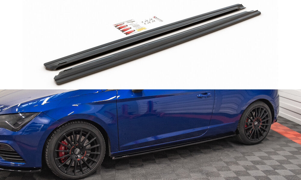 Side skirts cup strips for Seat Leon Cupra/ FR SC Mk3/ Mk3 Facelift by Maxton Design