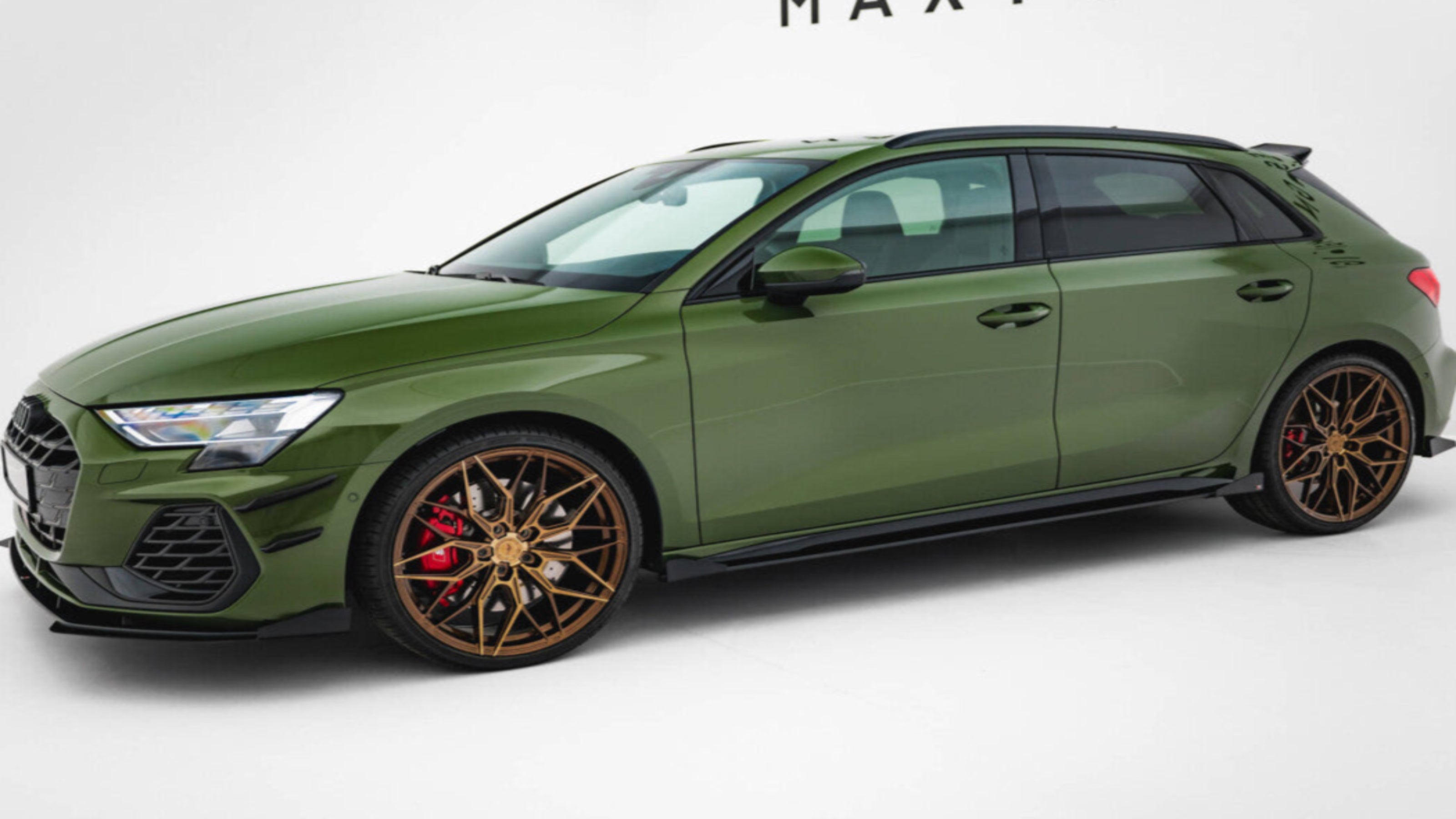 Seitenschweller Flaps für Audi S3 / A3 S-line 8Y Facelift Schwarz Hochglanz von Maxton Design