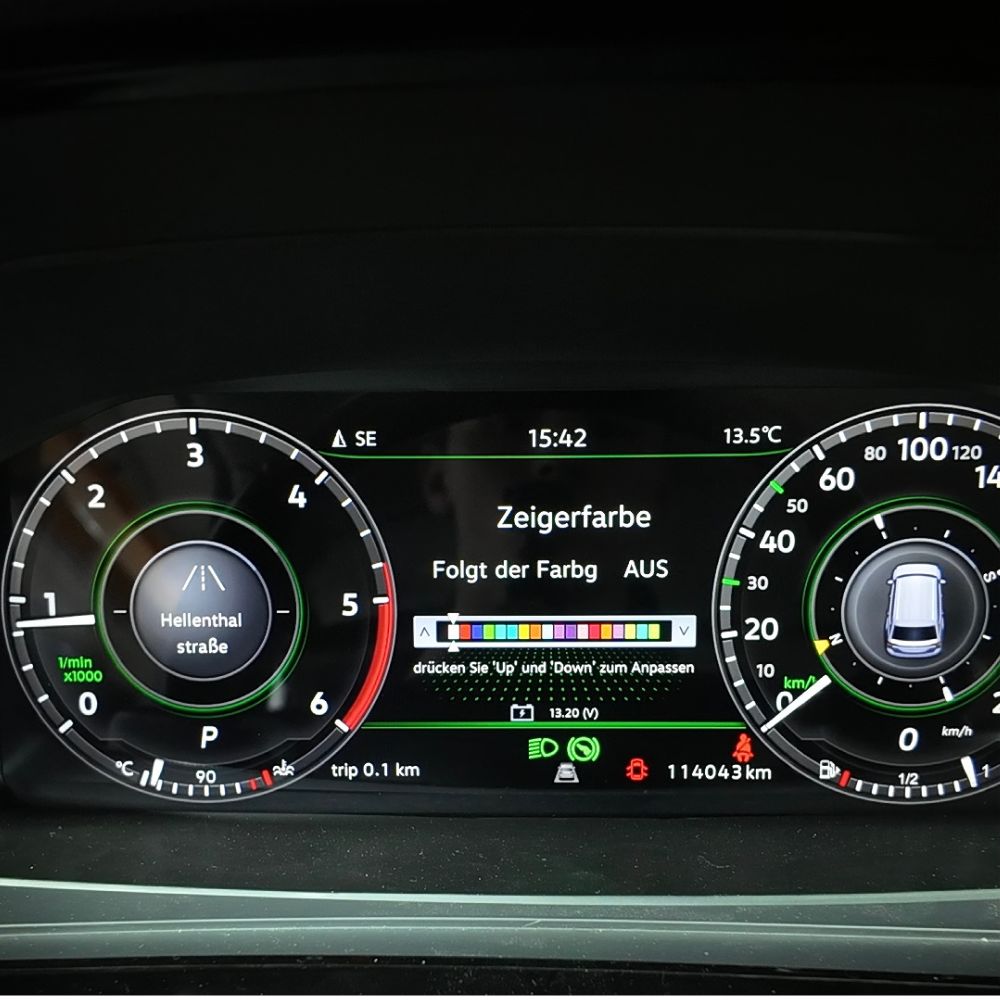 Digital speedometer for VW T6