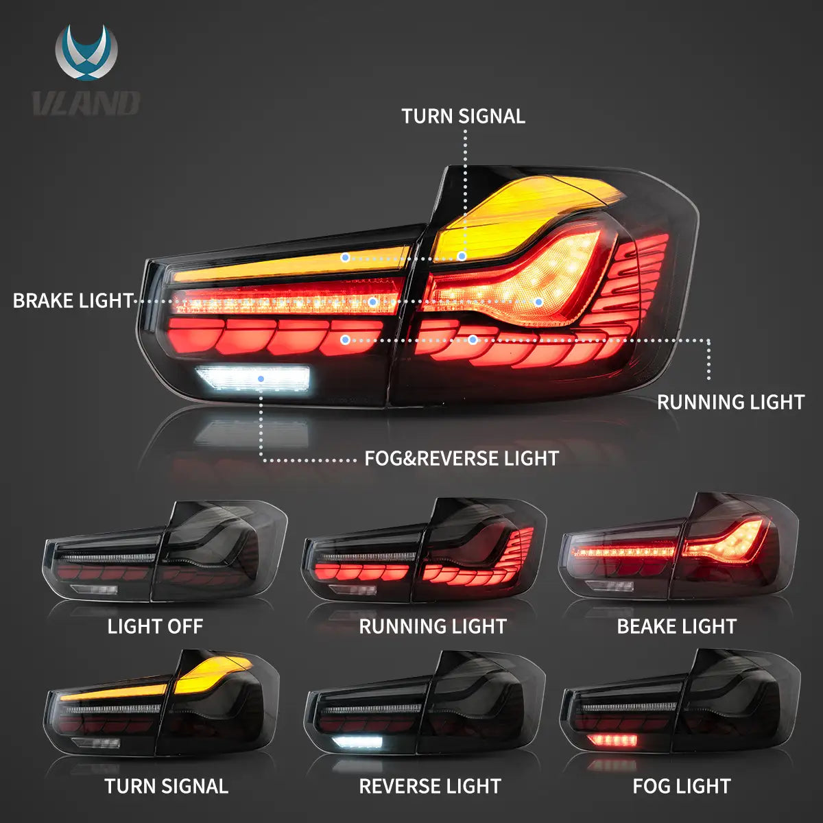 Taillights for BMW 3 Series (F30, F80)