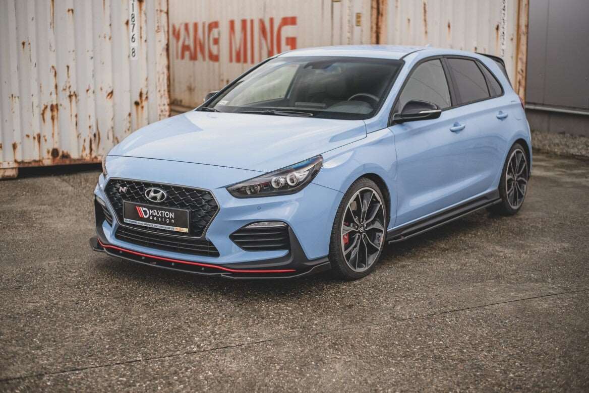 Cup Spoilerlippe Front Ansatz V.4 für Hyundai I30 N Mk3 Hatchback/ Fastback schwarz Hochglanz von Maxton Design