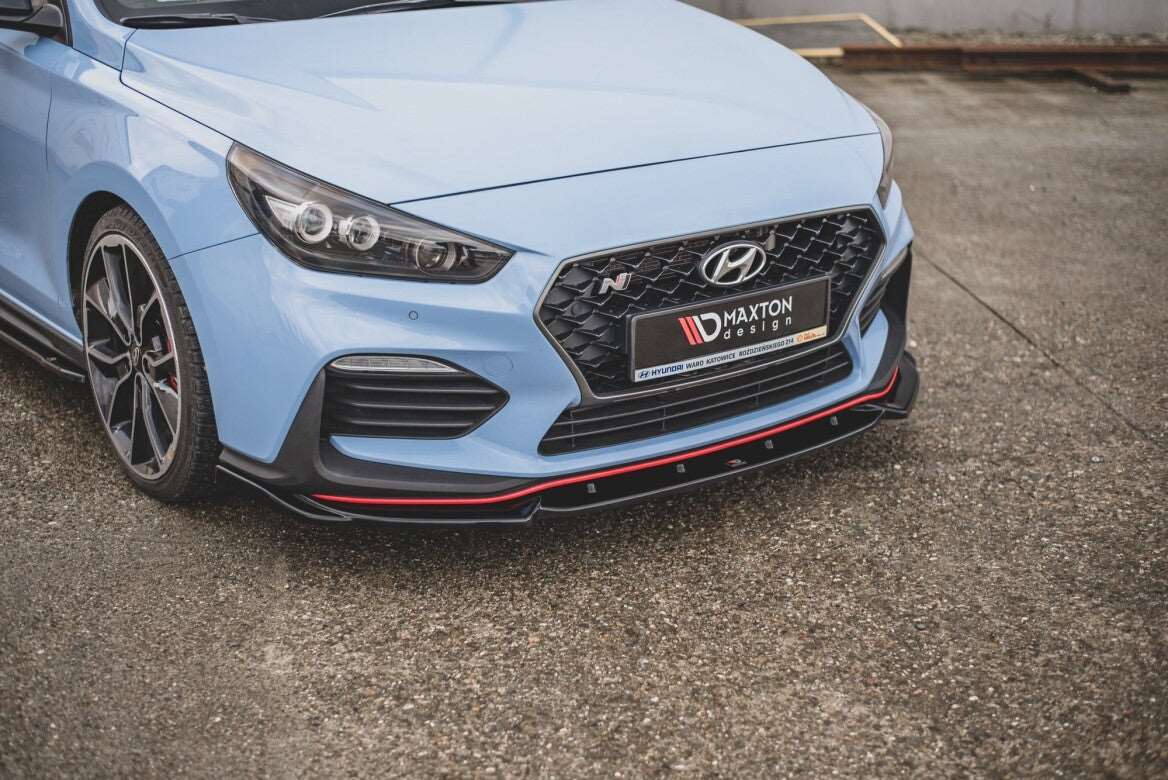 Cup Spoilerlippe Front Ansatz V.5 für Hyundai I30 N Mk3 Hatchback/ Fastback schwarz Hochglanz von Maxton Design Kopie