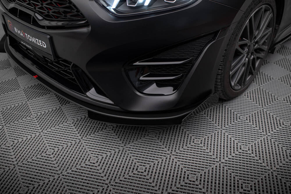 Street Pro Cup Spoilerlippe Front Ansatz für Kia Proceed GT Mk1 Facelift in Schwarz Hochglanz, robustes Tuning-Teil aus ABS-Kunststoff, passend für Modelle ab Baujahr 2022, sportliches Design mit UV-Schutzbeschichtung