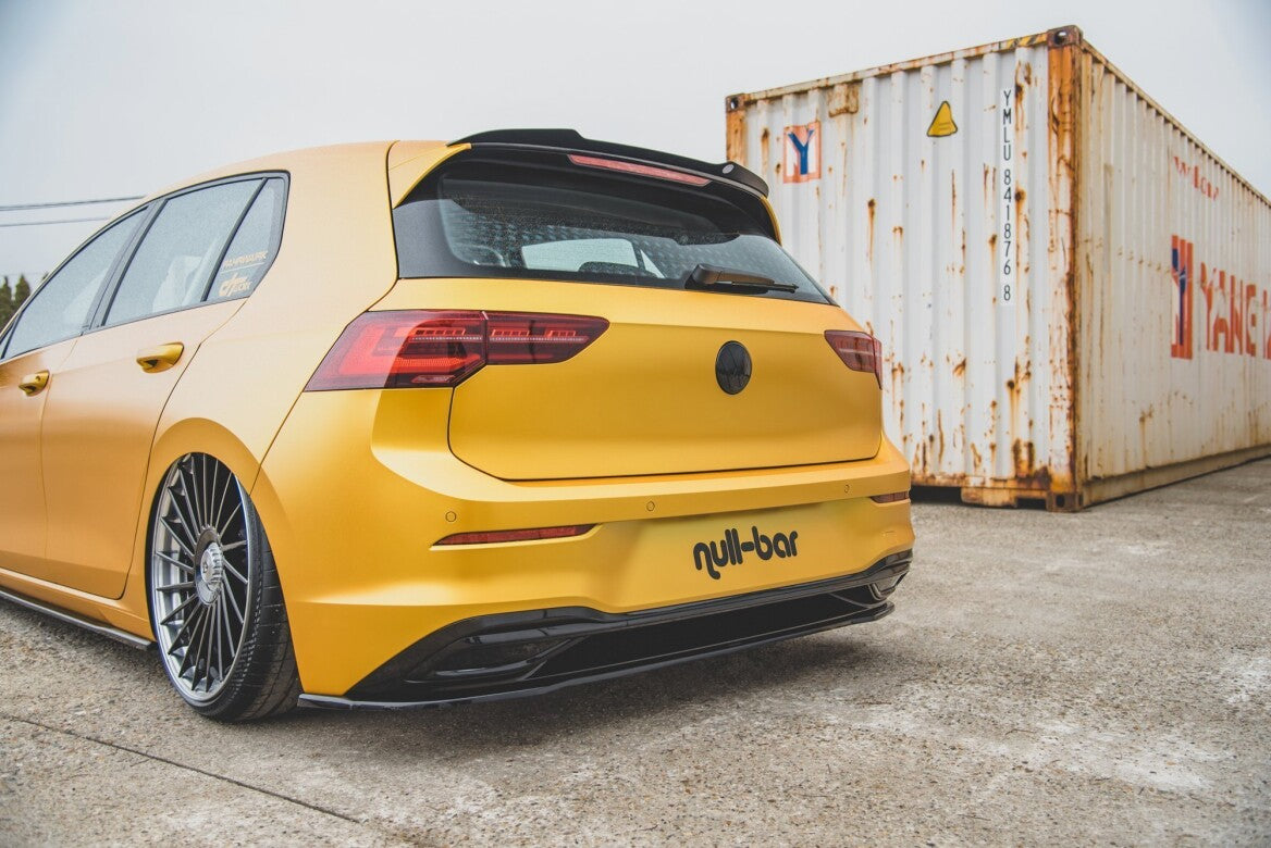 Heck Spoiler Aufsatz Abrisskante V.1 für VW Golf 8 Schwarz Hochglanz von Maxton Design