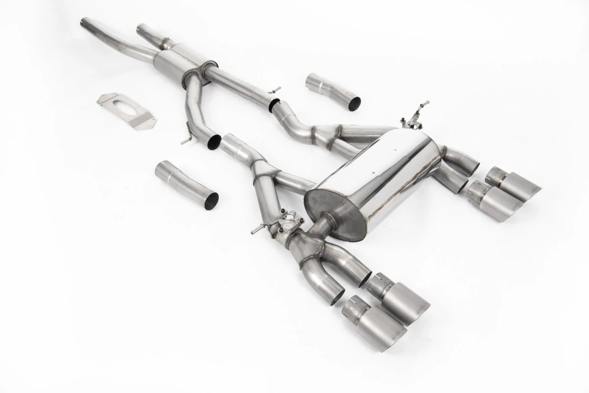 Milltek Sport exhaust system from cat for BMW 4 Series F82/83 M4 Coupe/Cabrio M4 Competition &amp; M4 CS Coupé (with OPF)