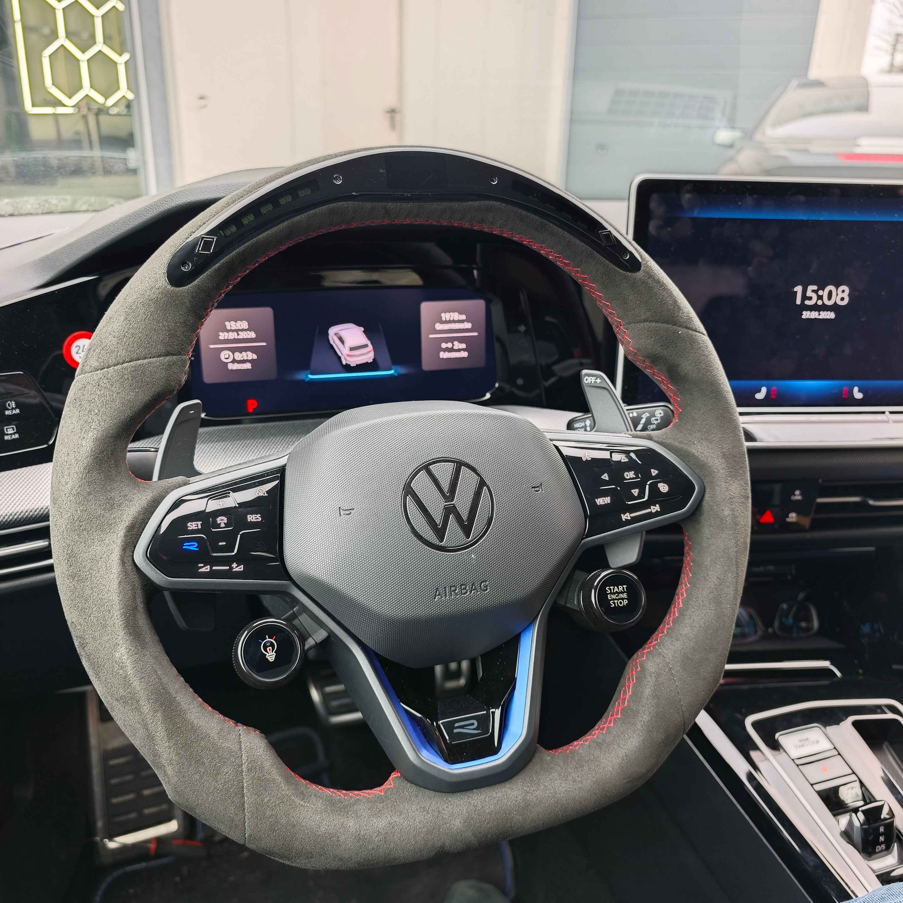 R8 Style Lenkrad Knöpfe mit Display für Golf 8, GTI, R
