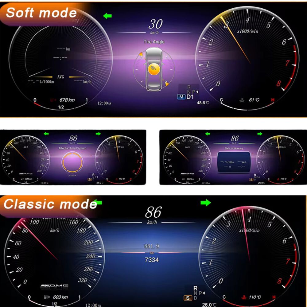 Digital speedometer for Mercedes E-Coupe W207